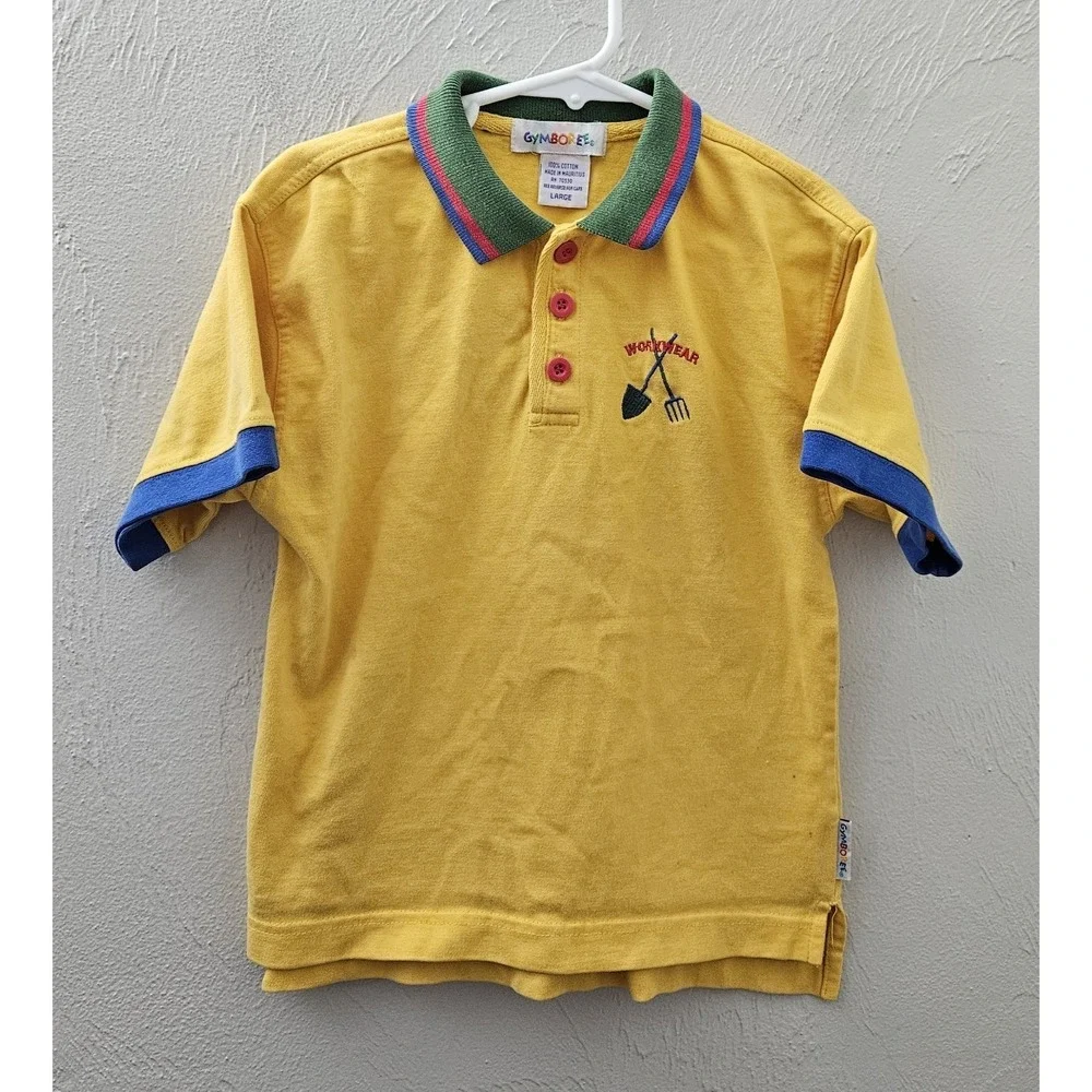 Vintage Gymboree Rainbow Tags Boy's Short Sleeve Shirts‎ Size Large *Please Read